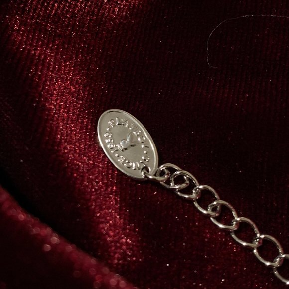 Playboy Y Necklace Bunny Charms Swarovski Crystals - Picture 6 of 10